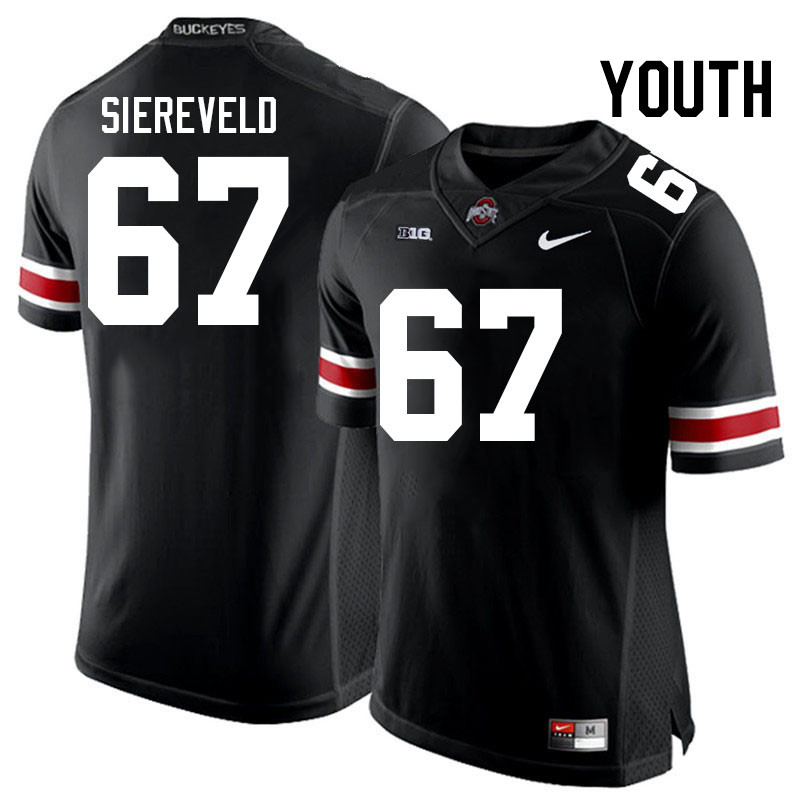 Youth Ohio State Buckeyes #67 Austin Siereveld Black Authentic College Stitched Football Jersey 23XI043KQ